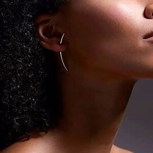 Gold Spiked Horn Earrings Thorn Punk Minimalist